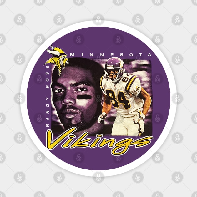 90s 2000s Thanksgiving Football - Randy Moss - Vikings - Classic Magnet by nicklower